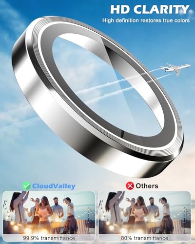 Image of FabeKee Tempered Glass Camera Lens Protector For 9H Hardness, Full Coverage Anti Scratch Camera Metal Ring (S26 Ultra 5G silvar)