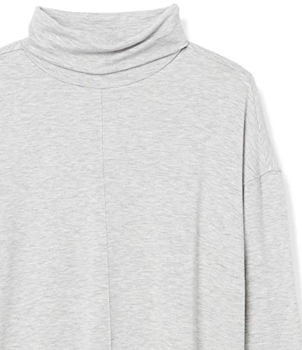 Amazon Brand - Daily Ritual Women's Soft Rayon Jersey Long-Sleeve Turtleneck Dress, Light Heather Grey, X-Large