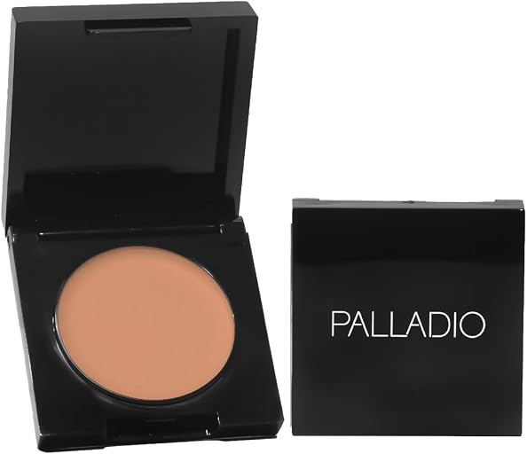 Palladio Under Eye Brightener, Conceal, Brightens, Reduces Appearance of Dark Circles, With Caffeine Peptides & Vitamin E, Tired Skin Color Correcting Brightener & Primer (Medium Nude)