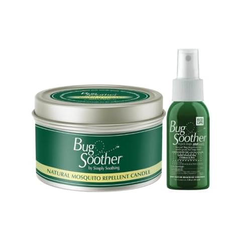 Bug Soother - Natural Insect, Gnat and Mosquito Repellent Candle, 1oz Bottle of Bug Spray Deterrent - Safe for Adults, Kids, Pets, Environment - Made in USA Cover