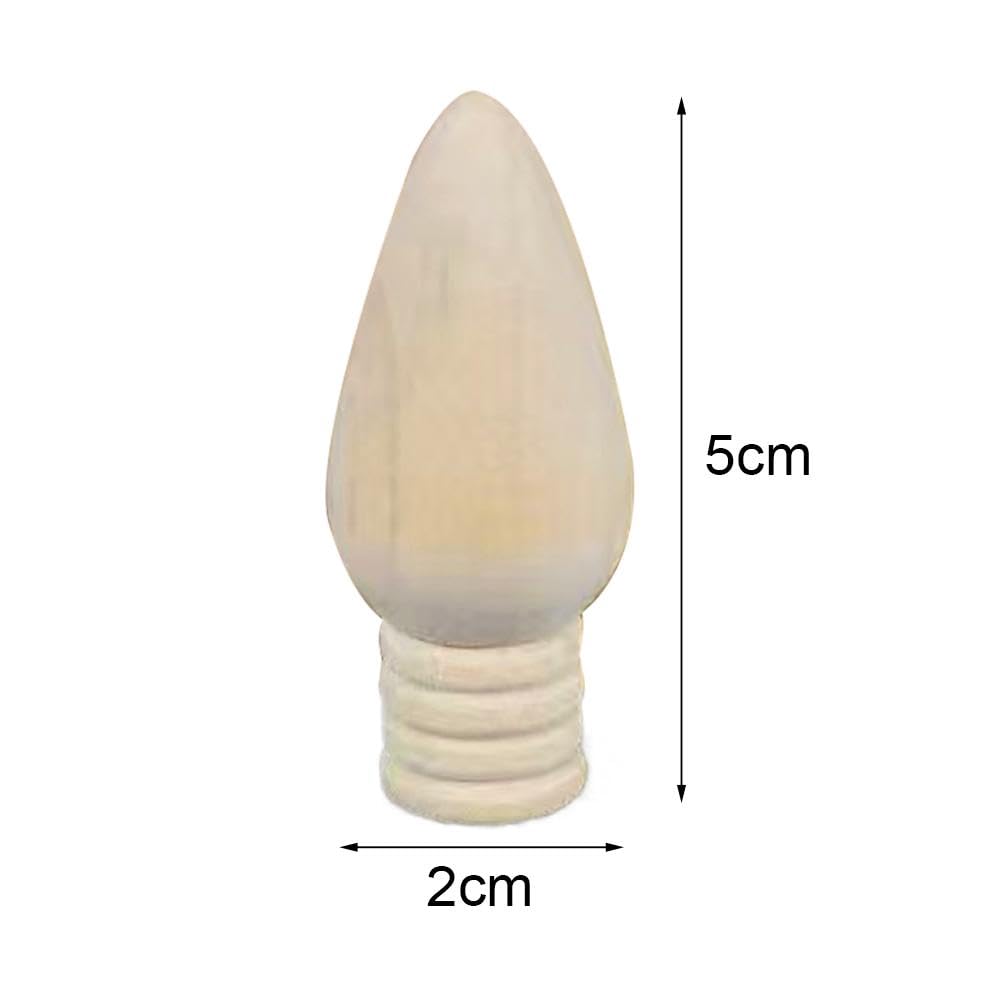 Confezione da 100 lampadine natalizie in legno per artigianato, lampadine