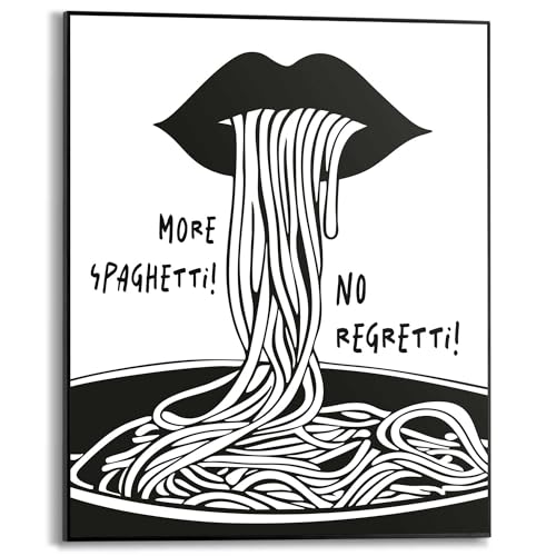 REINDERS Gerahmtes Bild, More Spaghetti, Küche, MDF, 50 x 40cm