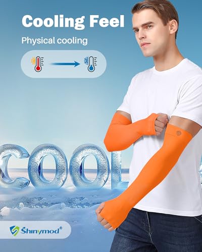 image for SHINYMOD 1 Pair Arm Sleeves for Men Women Sports Compression Sleeve UV
