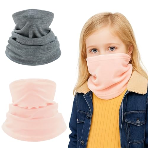 JYNVO Conjunto de 2 bufandas infantiles de forro polar, bufandas