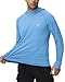 Long Sleeve Sun Shirts for Men - UPF 50+ UV Protection Hoodie Shirt for Fishing Swim Rash Guard Beach Running Workout