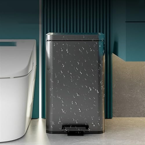 Caneca de basura con tapa cierre suave acero inoxidable 30L miniatura 6