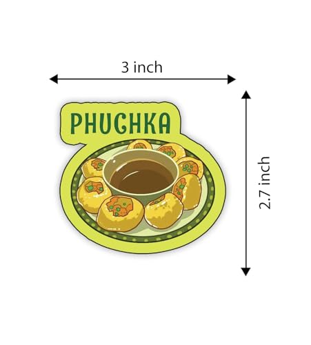 Image of Gift Me Bazar Fast Food Fridge Magnets for Refrigerator Stylish Decor | Home, Kitchen and Office Decoration | Best Souvenir Gift (Phuchka)