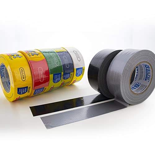 Image of BAZIC PRODUCTS Yellow Duct Tape, 1.88 in x 60 Yd | aggressive adhesive that tears by hand for repairs