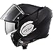 LS2, casco de moto modular VALIANT negro mate, XXL