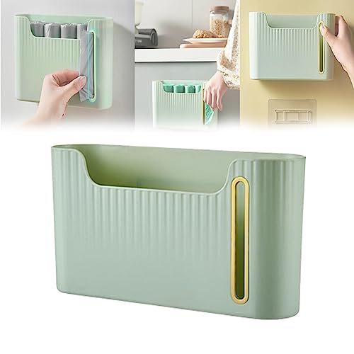 Nexoria Soporte para bolsas de basura, organizador de bolsas de basura montado en la pared, organizador de bolsas de basura, dispensador de almacenamiento, organizador de caja de almacenamiento de