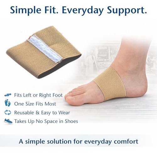 Image of Pedifix Arch Support Bandages with Compression, Small 1 Pair | Targeted arch compression helps relieve plantar fasciitis, flat feet, overpronation and foot fatigue. Fits most shoes.