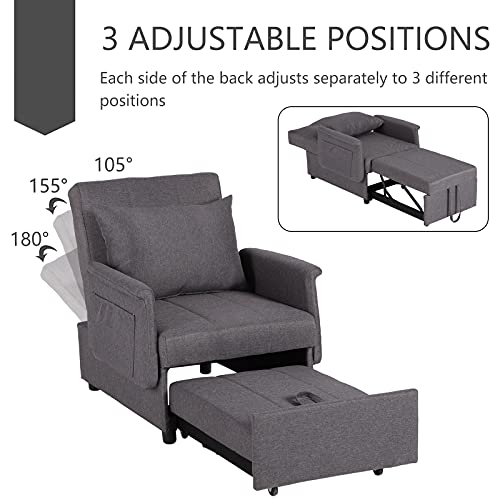 Convertible Chair Bed 3in1, Sleeper Chair Bed Pull Out Sleeper