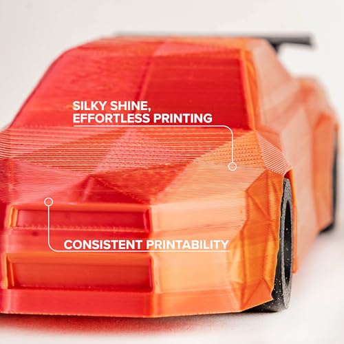 Image of Polymaker Panchroma Dual Silk PLA 3D Printing Filament, 1.75mm 1kg, Silk Sunset (Gold-Red), New and Improved Formula, Better Strength, Printing Speed & Clog-Free, Works in Most FDM 3D Printers