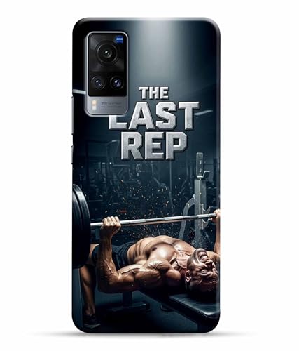 Image of Last Rep Gym Motivation Quotes Printed Hard Back Case Cover & Compatible for Vivo X60 5G | Vivo X60 | V2045 (Multicolor) - D1808
