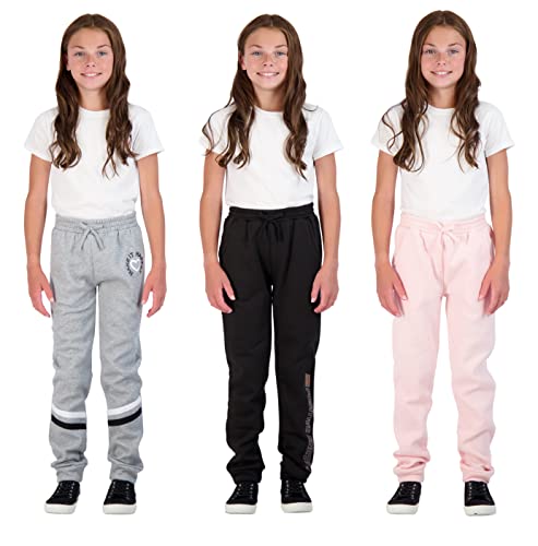 Girls Sweatpants 3-Pack Fleece Jogger Pants for Kids Clothes4