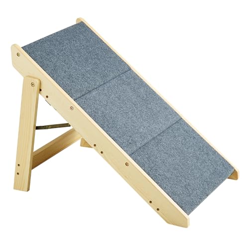 VEVOR Holz-Haustiertreppe/Haustierstufen, 2-in-1 faltbare Hundetreppe aus Holz für Betten, Sofas und Autos, Hundetreppe und Rampe mit 3 Stufen für kleine, mittelgroße und große Haustiere, bis zu 68 kg