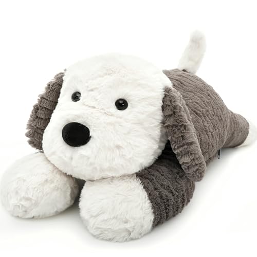 MaoGoLan 4lb Weighted Dog Plush Hug Pillow with Heating Pad