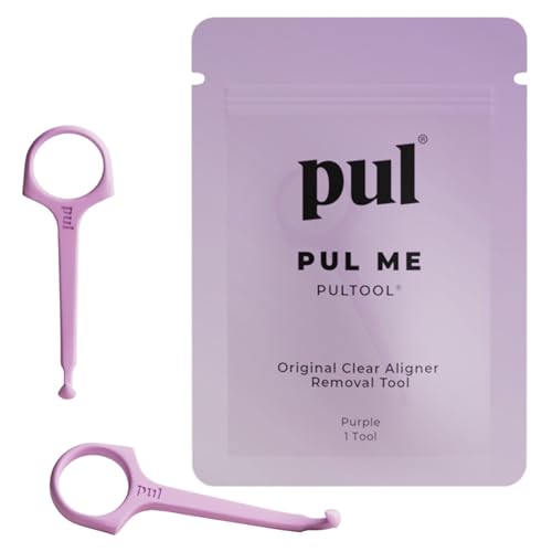Image of PUL Pack of 2 Reusable Clear Aligner Removal Tool - Compatible with Invisalign, Removable Braces, Retainers & Trays - Easy-to-Use Device Remover, Dental & Oral Hygiene Care Product - Purple