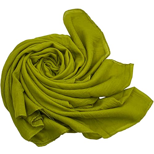 Image of Woogwin Women's Cotton Scarves Lady Light Soft Fashion Solid Scarf Wrap Shawl