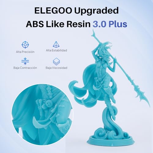 Image of ELEGOO ABS-Like Resin 3.0 Plus, 3D Printer Resin Blue 1000G