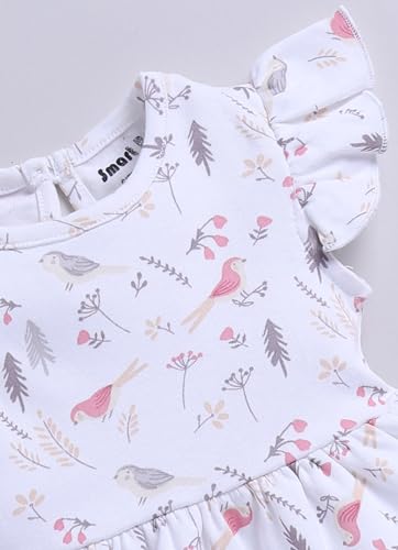 Image of Smart Baby Cotton Frock Set for Baby Girls - Soft Interlock Cotton