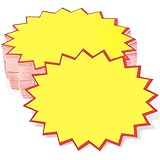 NISENTIA 100 Stück Preisschilder, Price Tag Preisetiketten Beschriftungsschilder Preisschilder Blanko Etiketten Flohmarkt Starburst Zeichen Price Etikett für Supermärkten Geschäft Ladengeschäft