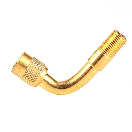 90 Grad Luftreifen Ventilschaft Verlängerung Extender, Keenso Messing Luft Reifen Ventil Verlängerung Adapter für Auto LKW Motorrad Fahrrad Roller Ventil Werkzeug Ventilschaft Verlängerung
