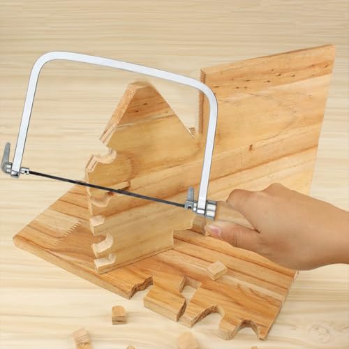 Handsäge, Laubsäge Set, Dekupiersäge, Juweliersäge, Holzbearbeitungssäge, Laubsägen für Holz, Hand Bügelsäge, Metallsäge, Multifunktionssäge,mit 4 Spiralförmigen Ersatzsägeblättern,für Holz,Kunststoff