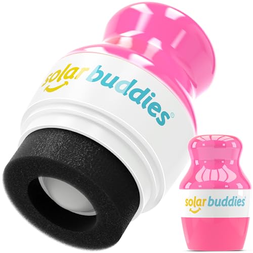 Image of Solar Buddies Sunscreen Applicator - Single Full Pink - Refillable Roll on Sponge Sunscreen, Suncream & Lotion Applicator For Kids, Adults & Families - Holds 3.4fl oz, Perfect Size for Travel