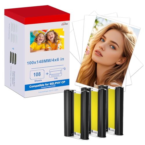 RGiNK Kompatibel Canon Selphy cp1500 Fotopapier und KP-108IN 3115b001(AA) für Selphy cp1300 cp1500 Patrone mit 108 Papier (100x148mm)+3Kartusche,CP1200 CP1000 CP910 CP820 CP810 Fotodrucker (10x15) RGiNK Kompatibel Canon Selphy cp1500 Fotopapier und KP-108IN 3115b001(AA) für Selphy cp1300 cp1500 Patrone mit 108 Papier (100x148mm)+3Kartusche,CP1200 CP1000 CP910 CP820 CP810 Fotodrucker (10x15)