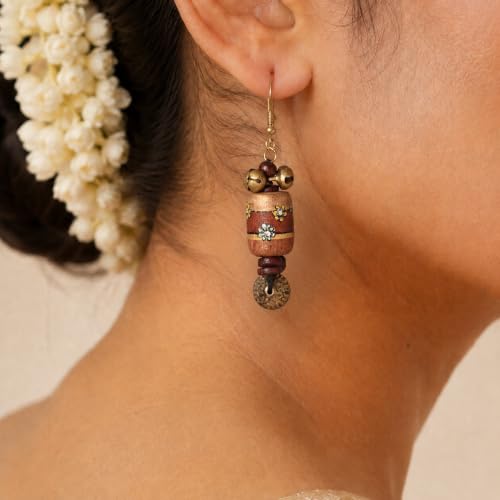 Image of Handcrafted Bohemian & Ethnic Earrings Collection for Women - Artistic, Nature-Inspired Statement Designs in Studs, Drops & Chandeliers
