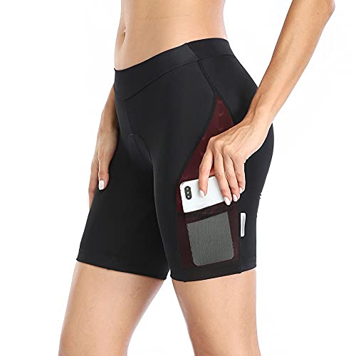 Mallas de compresión Santic mujer pantalones 3/4 ciclismo negros badana 3D talla S