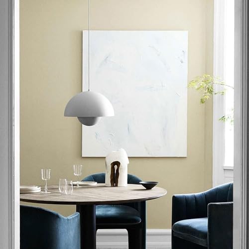 Lampe suspension en fer forgé blanc au design demi-circulaire - 7