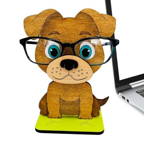WJnflQN Soporte para gafas de animales | Bonito soporte para gafas | Soporte de anteojos tallado en madera hecho a mano, lindo soporte de exhibición de gafas de sol para escritorio