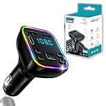 Bluetooth 5.3 FM Transmitter Car Adapter, PD 36W & QC 3.1 Car Cigarette Lighter Multi Socket Fast Charge, Dual USB+1 Type-C Radio Receiver FM Transmitter Wireless Handsfree Phone Car Accessories Kit.