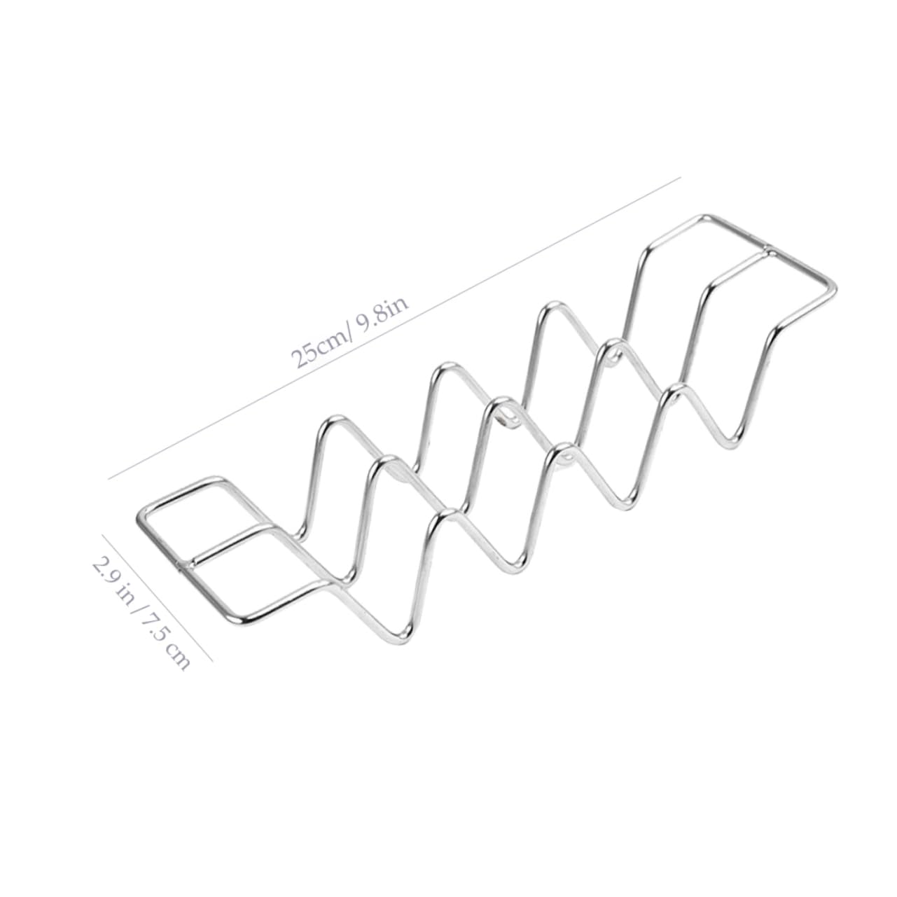 NAMOARLY 3pcs Stainless Steel Burrito Stand Taco Tray Mexican Taco Stand Taco Shell Tray Sandwich Holder Mexican Corn Taco Storage Rack Monitor Holder Taco Rack Silver 304 Stainless Steel