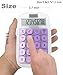 BTSEYAW Mechanical Switch Calculator, Purple Calculator with Large LCD Display 8 Digit Tilt Screen and Big Button for Teachers Students Basic Office (Transparent and Purple)