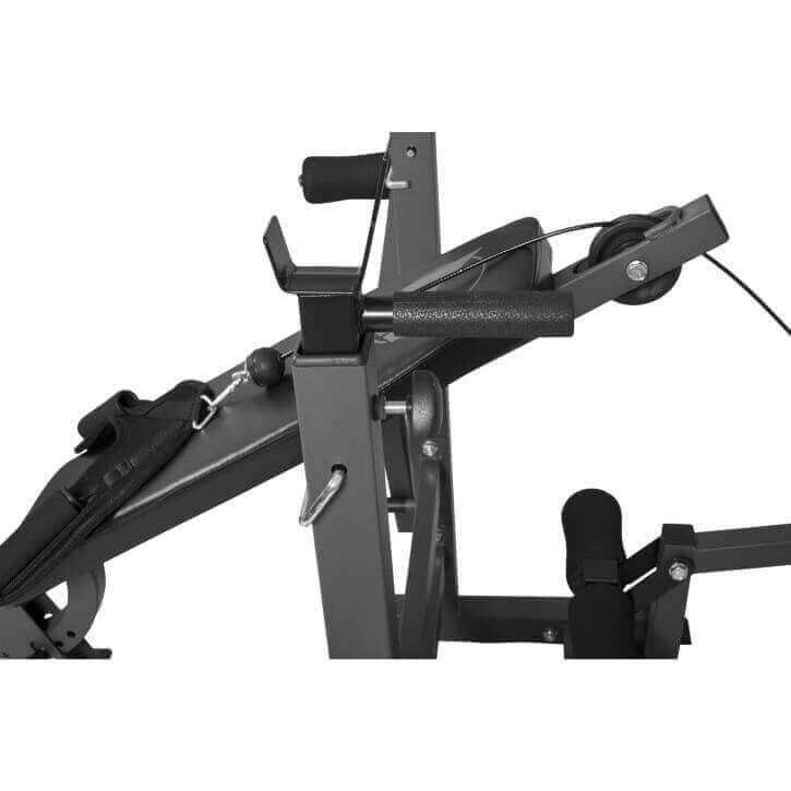GYRONETICS® Panca Pesi Multifunzione - Portabilanciere, Schienale Regolabile, 165 x 139 x 128cm, Carico Max 280kg, Stazione a Dip, Butterfly, Panca Scott, Curl per Gambe - Palestra e Casa, Allenamento
