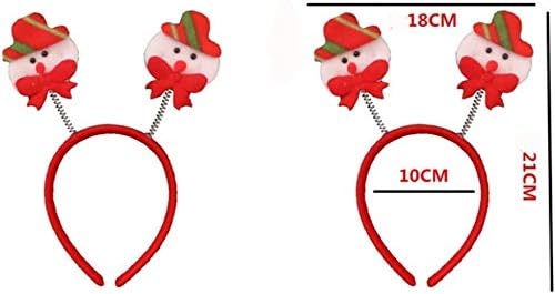 COSORO Costume Headwear 5Pcs Santa Hat & 5Pcs Christmas Headbands, Unisex Flannel Santa Claus Hat - Image 5