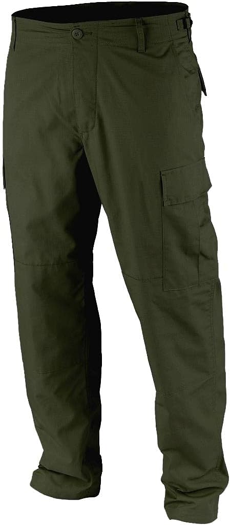 Military Men's 100% Cotton Rip Stop BDU Cargo Pants, Made in USA
