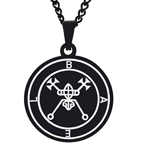 Engraved The Sigil of Baal Lesser Key of Solomon Stainless Steel Pendant Trendy Necklace