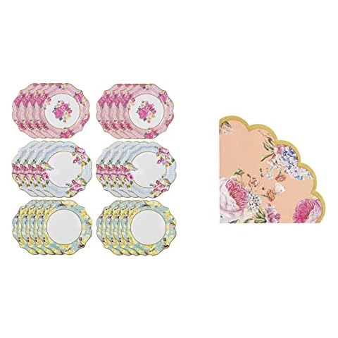 Talking Tables Vintage Floral Paper Plates and Napkins Cover