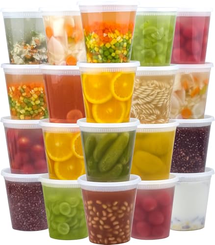 50 Set 32 oz Leak-Proof Deli Containers with Lids