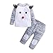 SERAPHY Ropa de Ciervos navideños Trajes Bebe niño Conjunto de Top + Pantalones de Dibujos Animados Bebé niña Linda Cosplay Disfraz Regalos para bebes-90