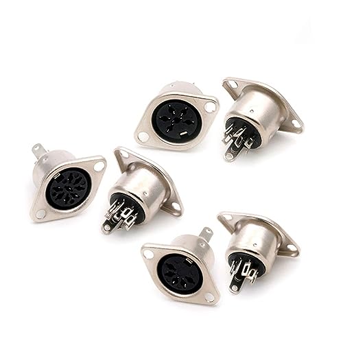 Connecteur de fil de châssis DIN 5 broches femelle pour montage panneau et soudure, R1007