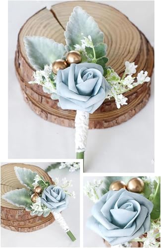 Set de 6 Boutonniere y Corsage para Boda miniatura 4