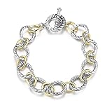 Aprilery Wire Cable Bracelet for Women and Girls Circle Bangle Rolo Chain Link Bracelets Designer Inspire Silver and Gold Bracelets