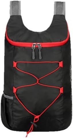 Mochila plegable ligera y fina, bolsa de escalada, bolsa de senderismo, mochila de senderismo de 15L, Negro, Pequeño, Mochilas de senderismo
