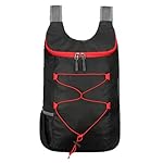 Lightweight and Thin Foldable Backpack, Climbing Bag, Hiking Daypack,15L Waterproof Travel Packable Rucksack (Black)