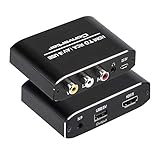 HDMI to RCA変換コンバータ 1080P HDMI to AV 3RCA CVBs コンポジット USB ケーブル付き ビデオ3.5 mm Auxオーディオアダプタ TVスティック、PS3、PC、ラップトップ、Xbox、HDTV、DVD、PAL/NTSC サポート